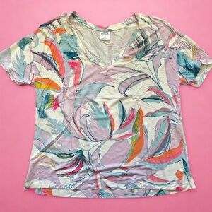 Soma Colorful Floral V-Neck Pajama Top